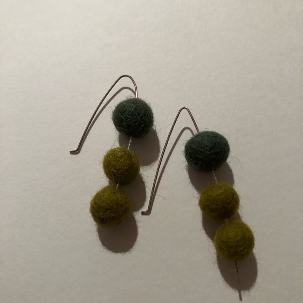 Sterling silver and felt earrings